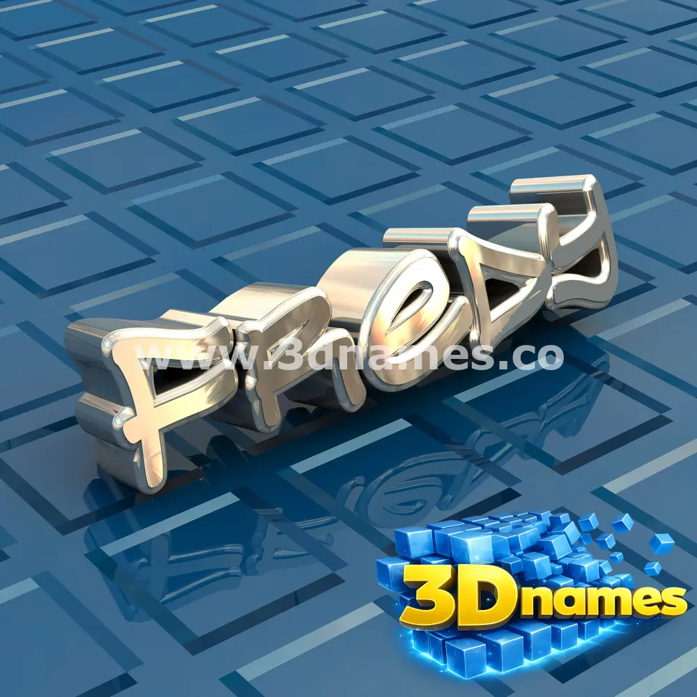 fredy in Blue Bling style - 3D name wallpaper