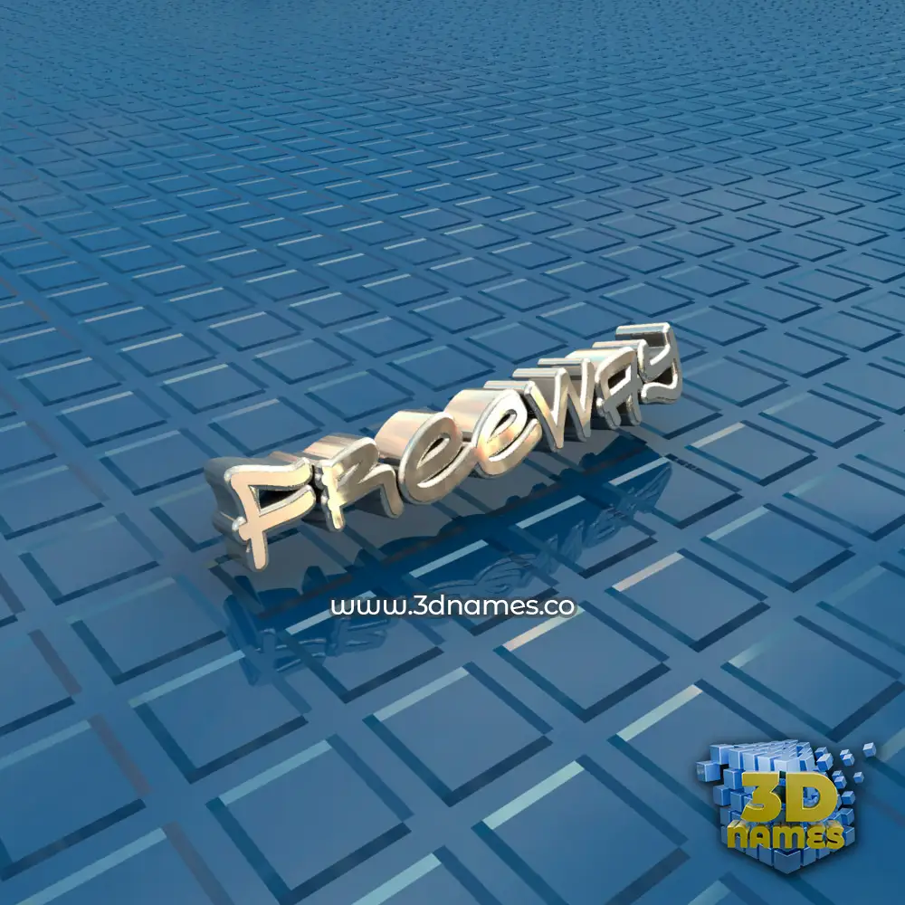 freeway in Blue Bling style - 3D name wallpaper