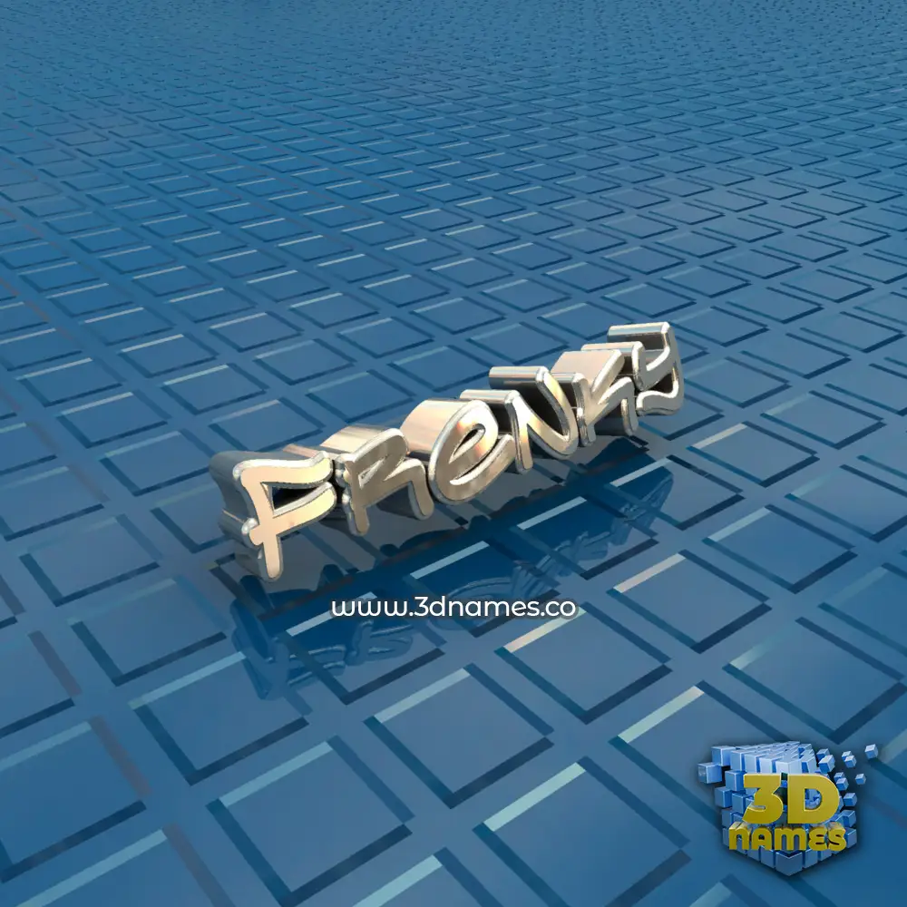 frenky in Blue Bling style - 3D name wallpaper