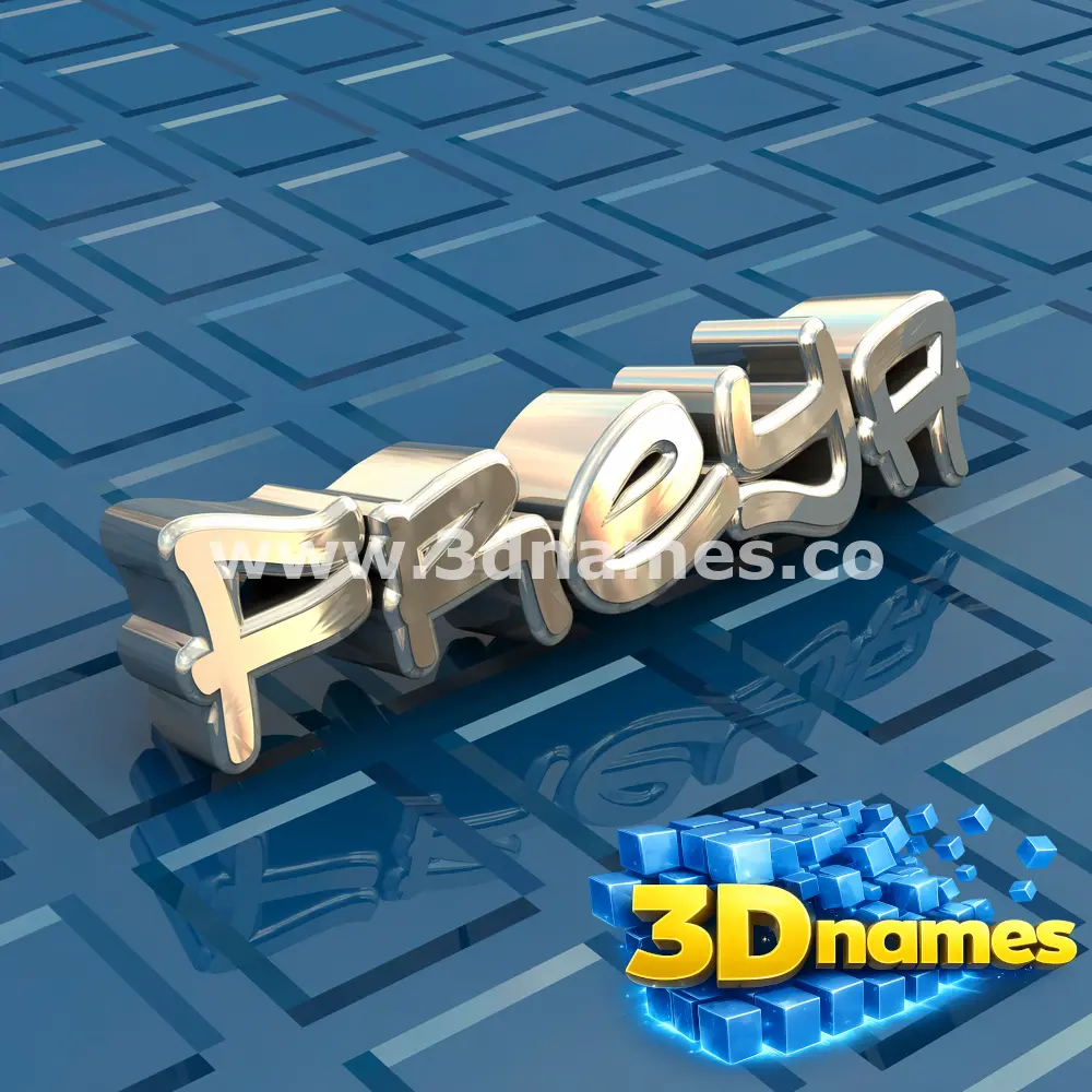 freya in Blue Bling style - 3D name wallpaper