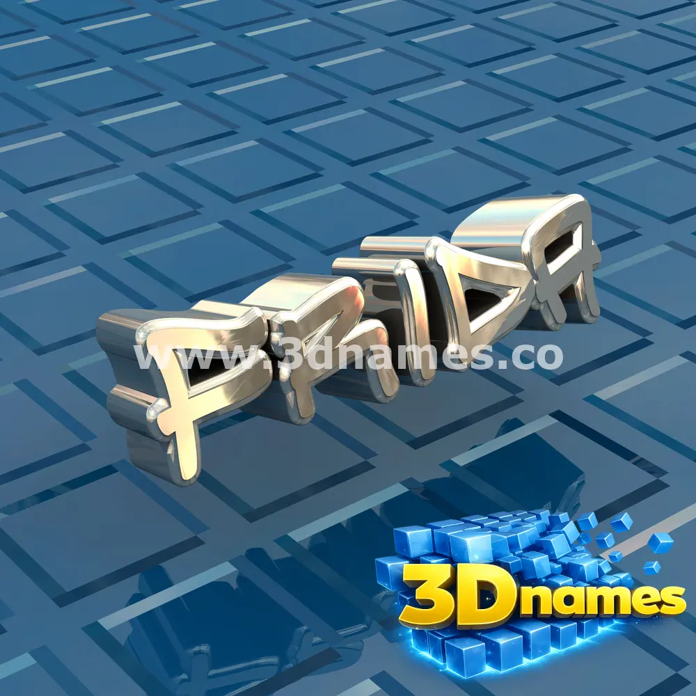 frida in Blue Bling style - 3D name wallpaper