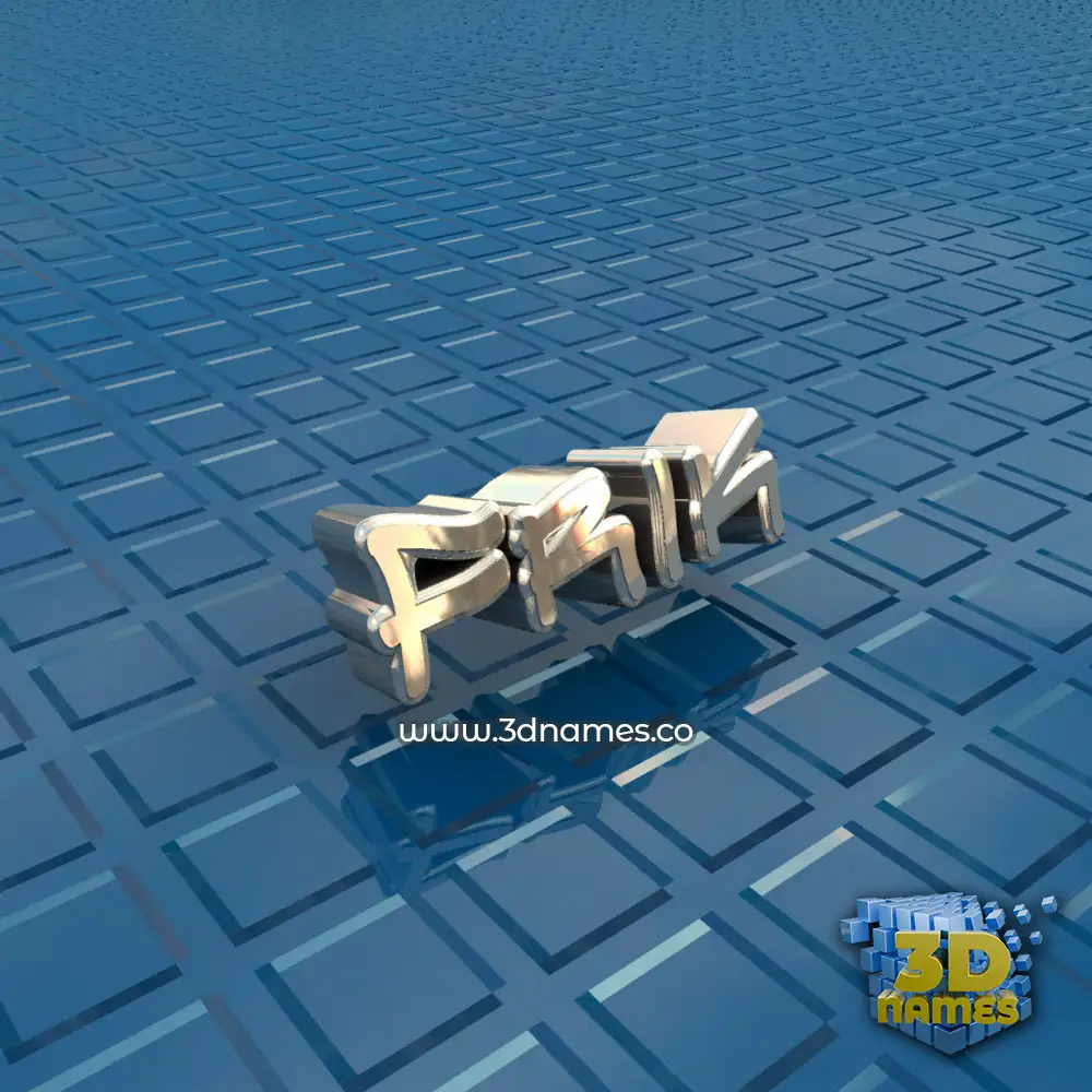 frik in Blue Bling style - 3D name wallpaper