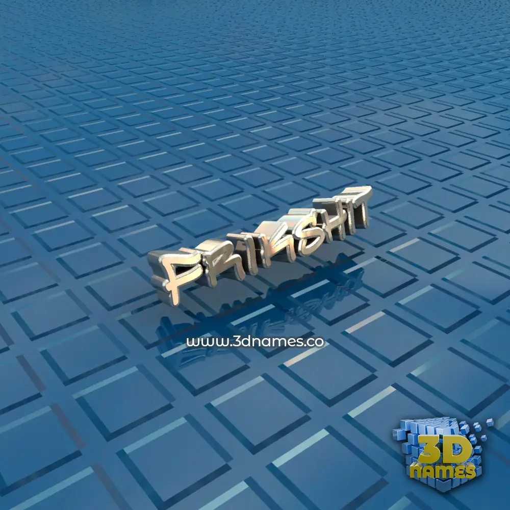 frikshit in Blue Bling style - 3D name wallpaper