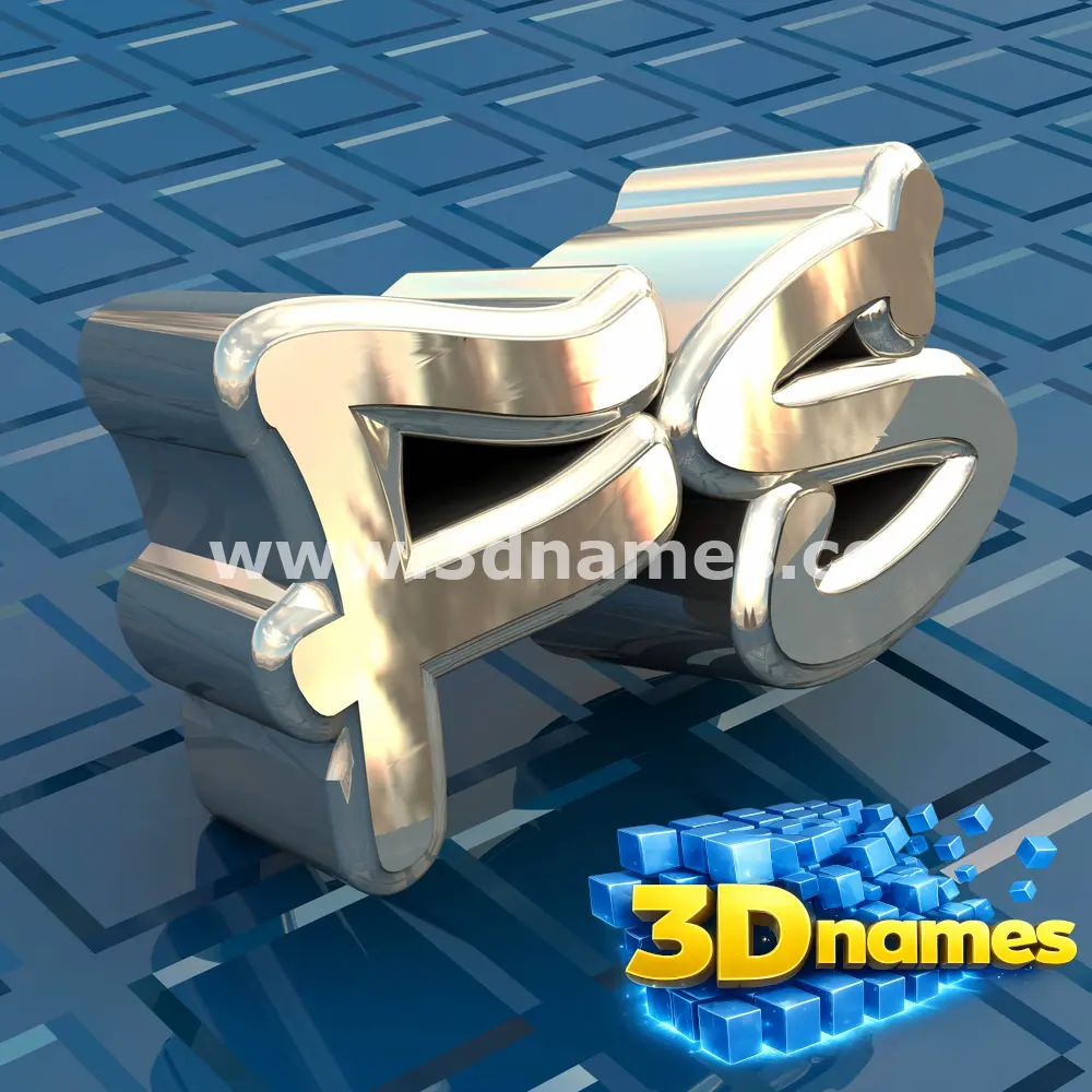 fs in Blue Bling style - 3D name wallpaper