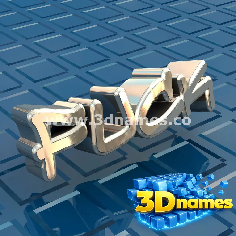 fuck in Blue Bling style - 3D name wallpaper