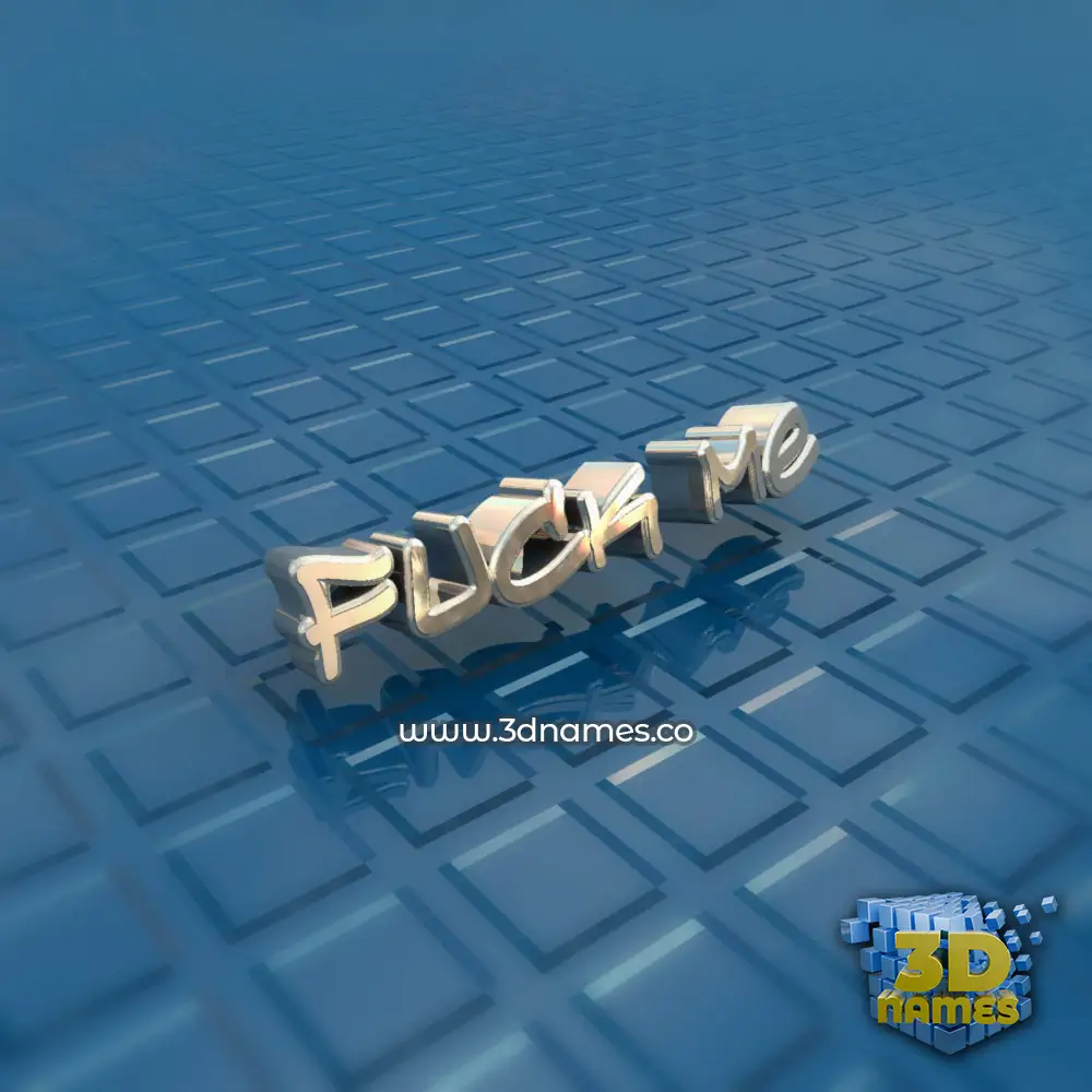 fuck me in Blue Bling style - 3D name wallpaper