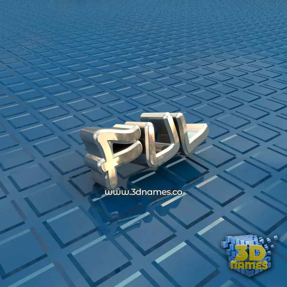 ful in Blue Bling style - 3D name wallpaper