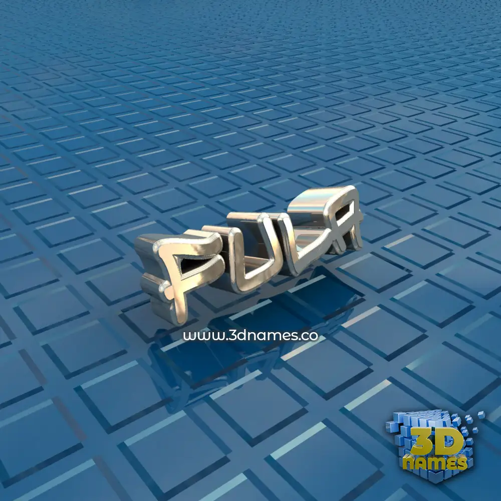 fula in Blue Bling style - 3D name wallpaper