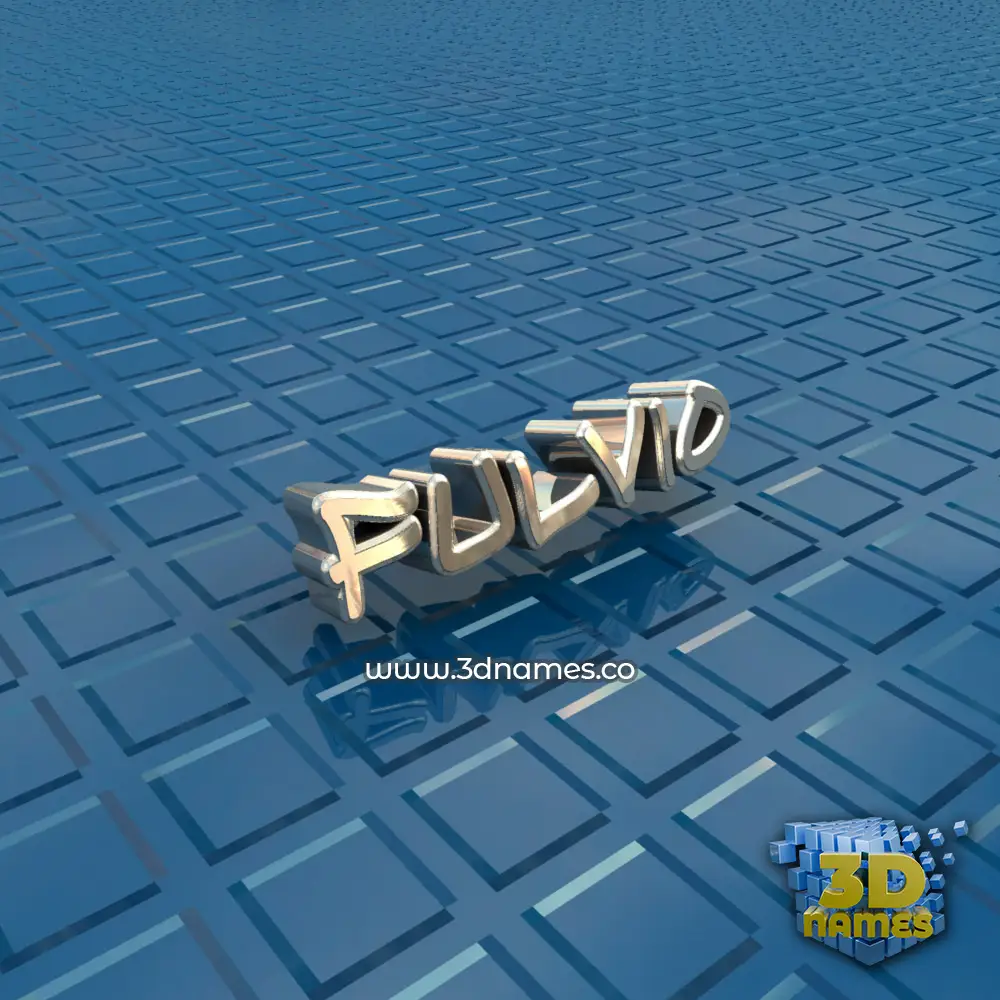 fulvio in Blue Bling style - 3D name wallpaper
