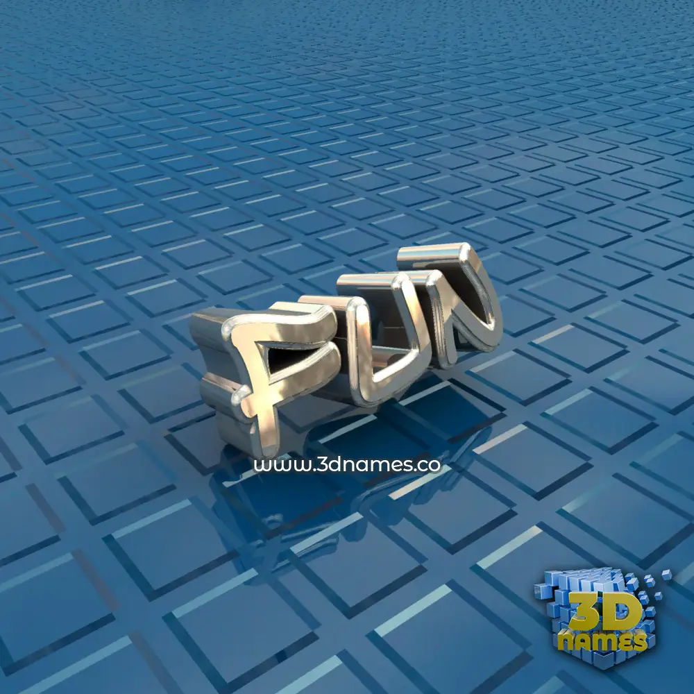 fun in Blue Bling style - 3D name wallpaper