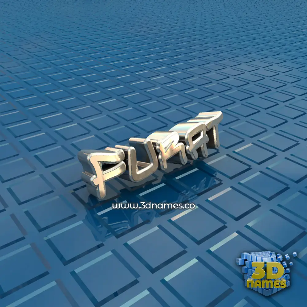 furat in Blue Bling style - 3D name wallpaper