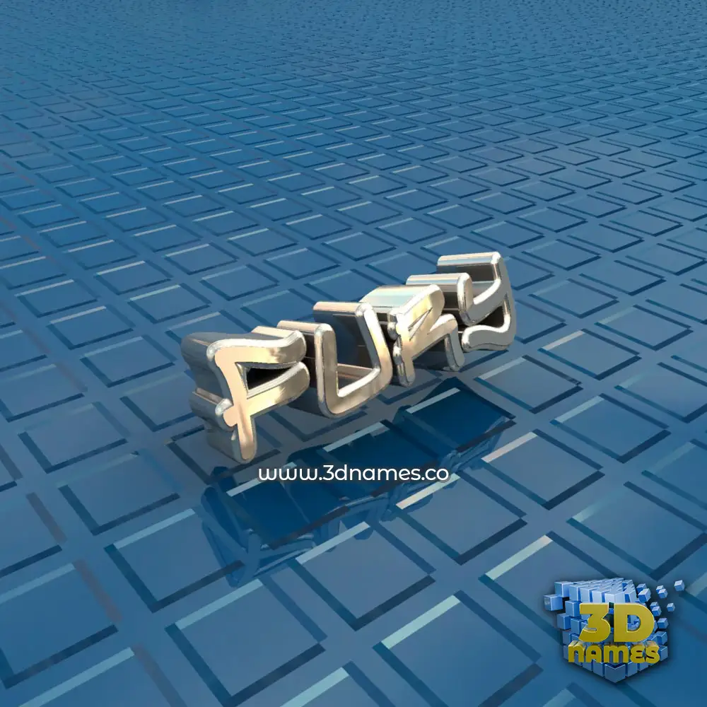 fury in Blue Bling style - 3D name wallpaper