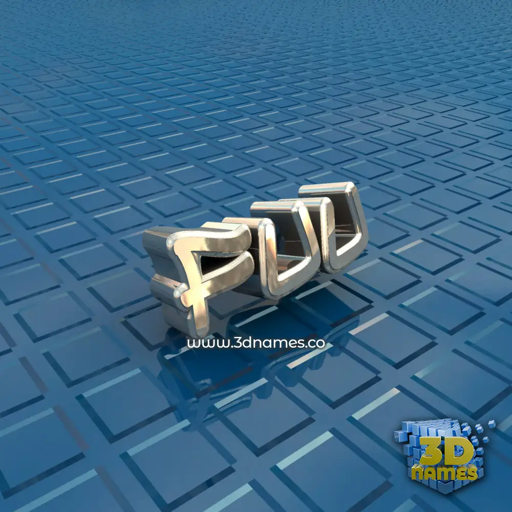 fuu in Blue Bling style - 3D name wallpaper