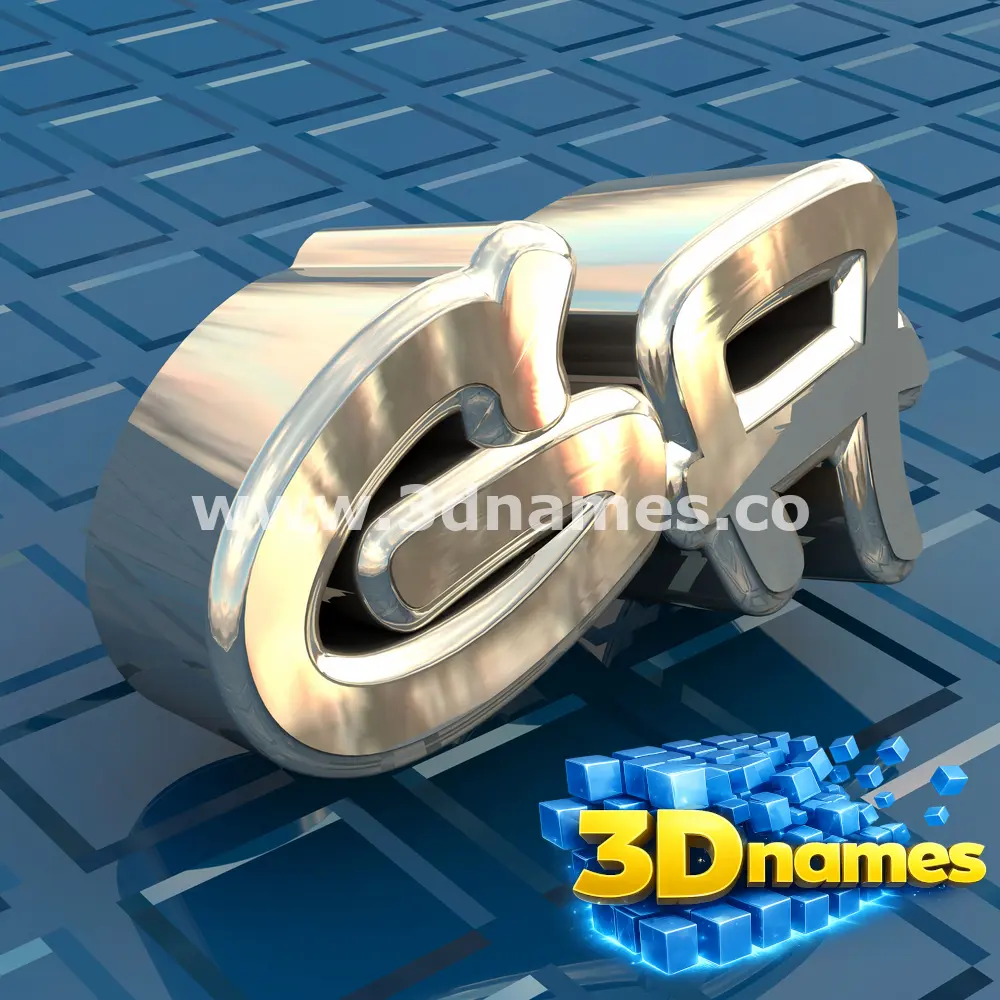 ga in Blue Bling style - 3D name wallpaper
