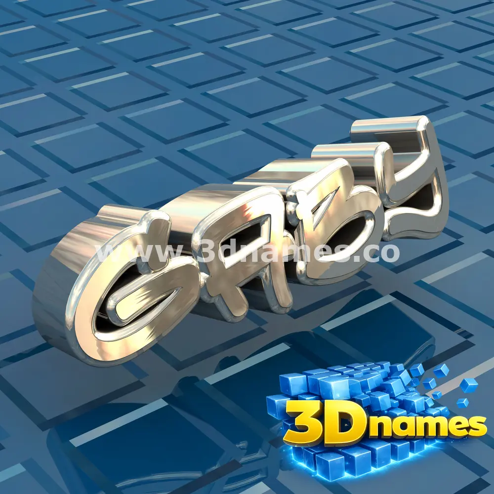 gaby in Blue Bling style - 3D name wallpaper