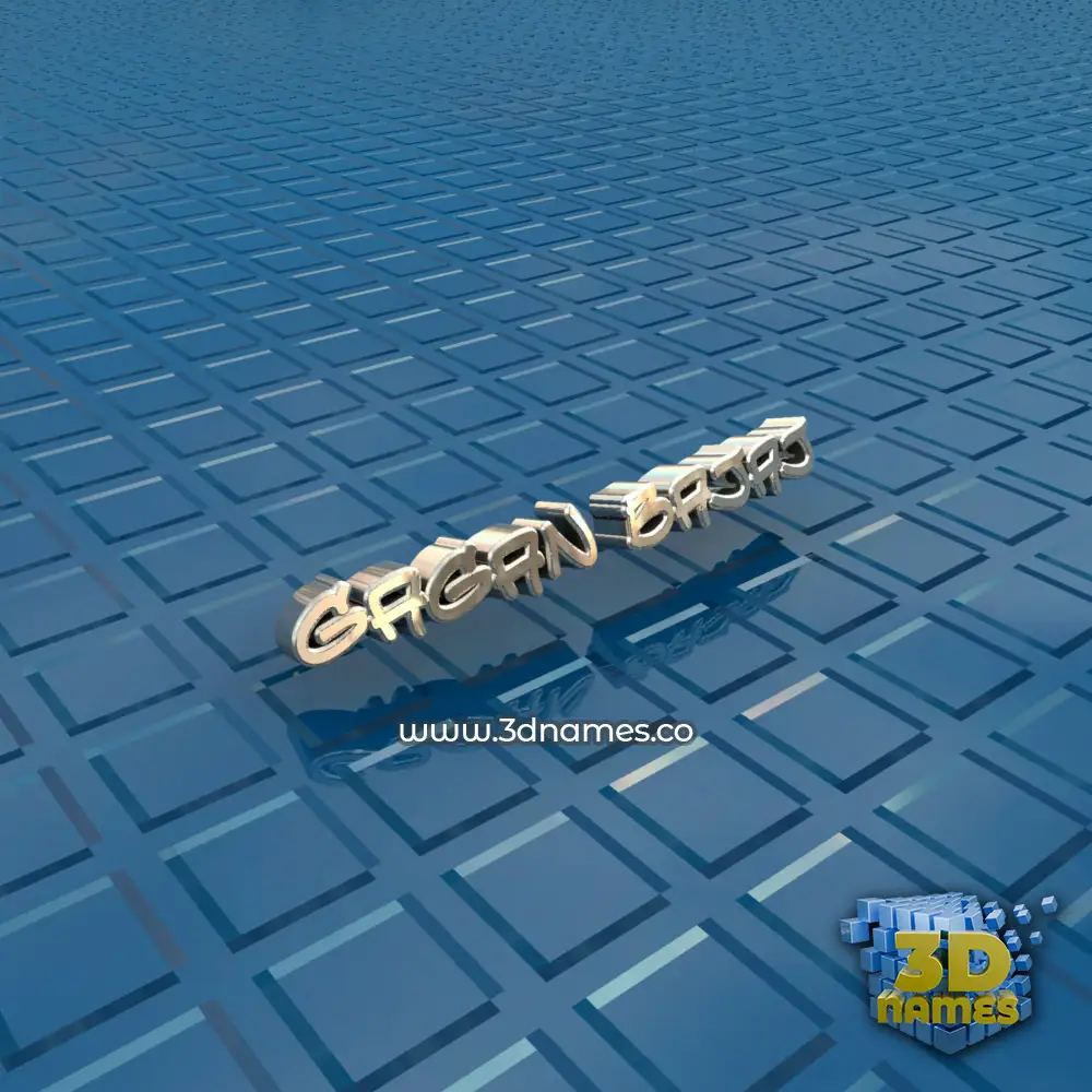 gagan bajaj in Blue Bling style - 3D name wallpaper