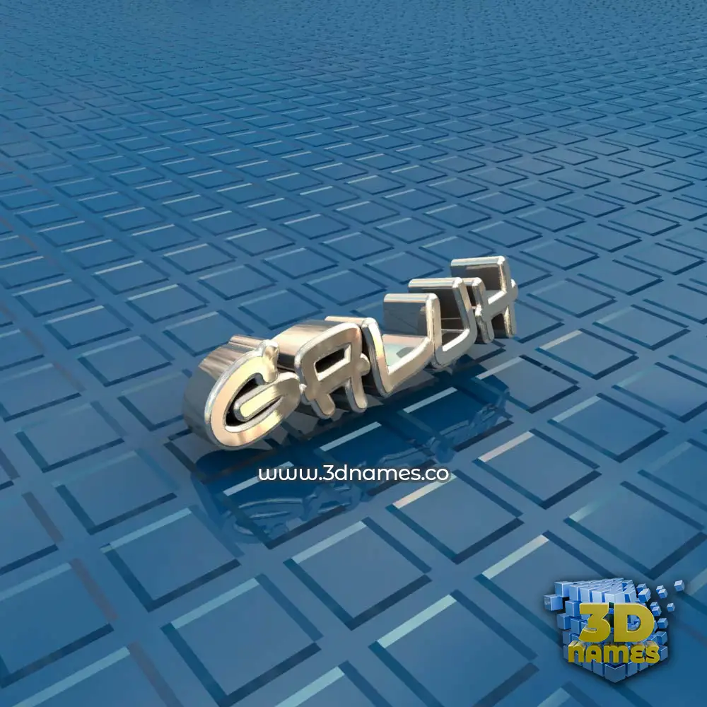 galuh in Blue Bling style - 3D name wallpaper