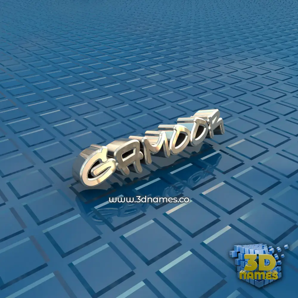 gamoor in Blue Bling style - 3D name wallpaper