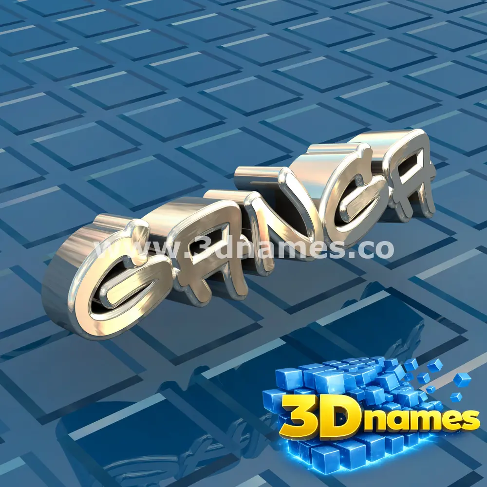 ganga in Blue Bling style - 3D name wallpaper