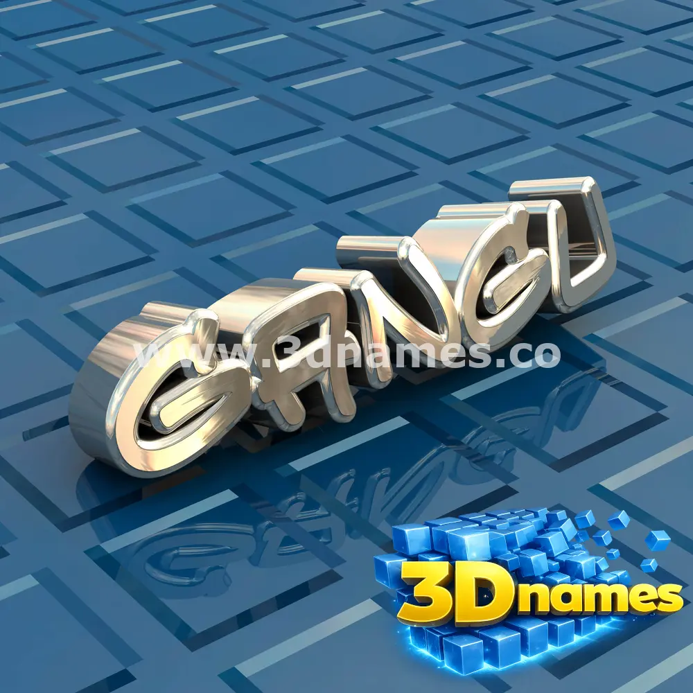 gangu in Blue Bling style - 3D name wallpaper