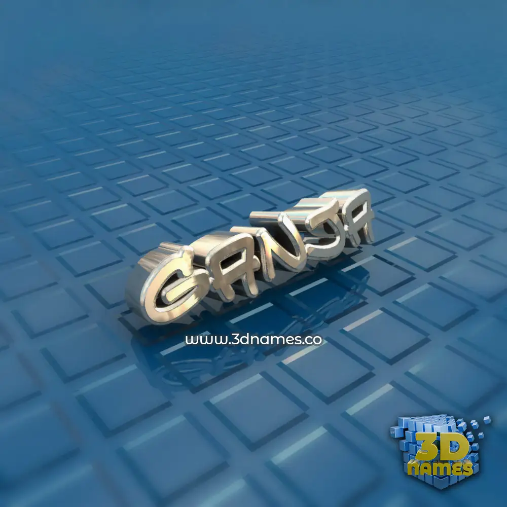 ganja in Blue Bling style - 3D name wallpaper