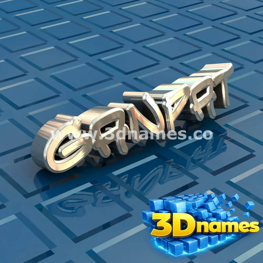 ganpat in Blue Bling style - 3D name wallpaper