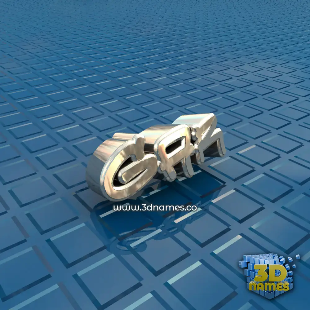 gar in Blue Bling style - 3D name wallpaper