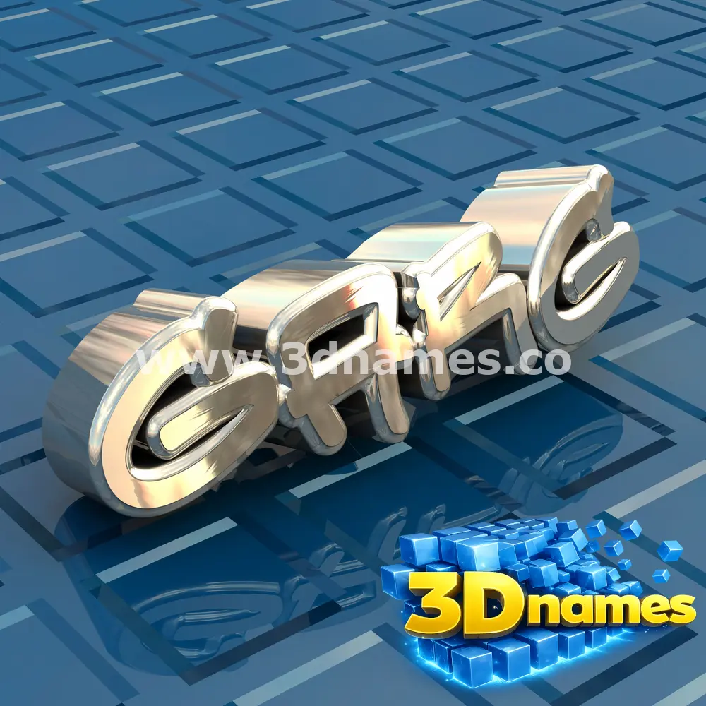 garg in Blue Bling style - 3D name wallpaper