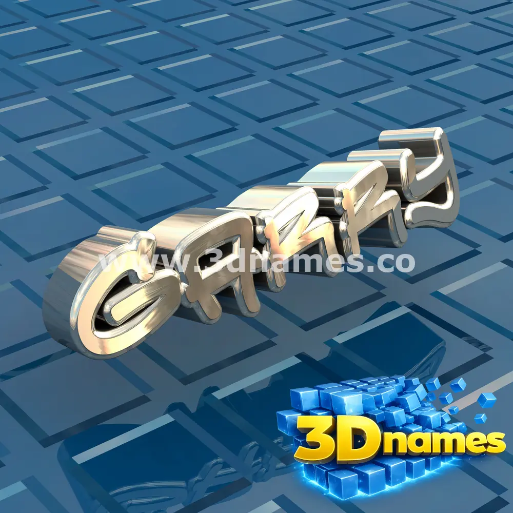 garry in Blue Bling style - 3D name wallpaper