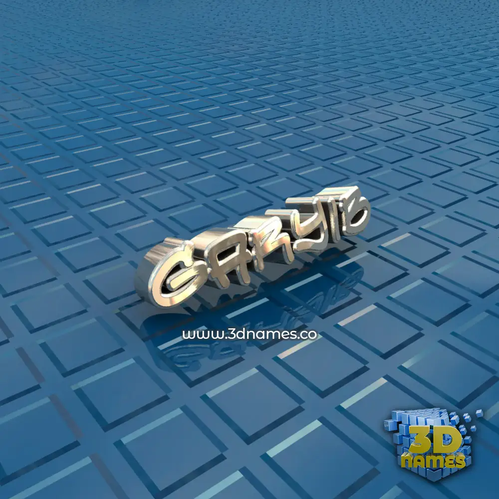 garyib in Blue Bling style - 3D name wallpaper
