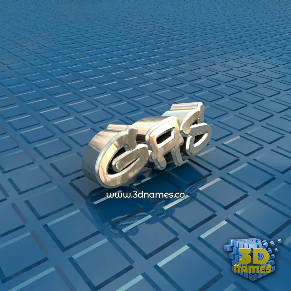 gas in Blue Bling style - 3D name wallpaper