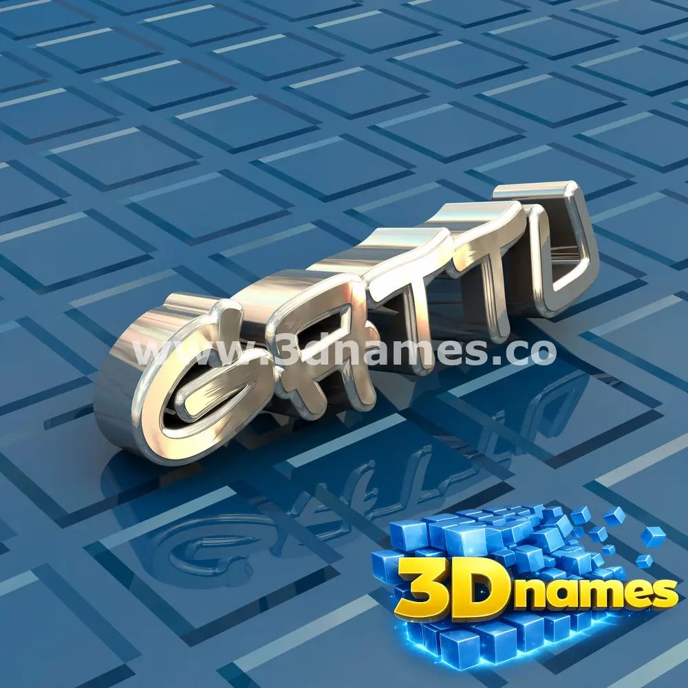 gattu in Blue Bling style - 3D name wallpaper