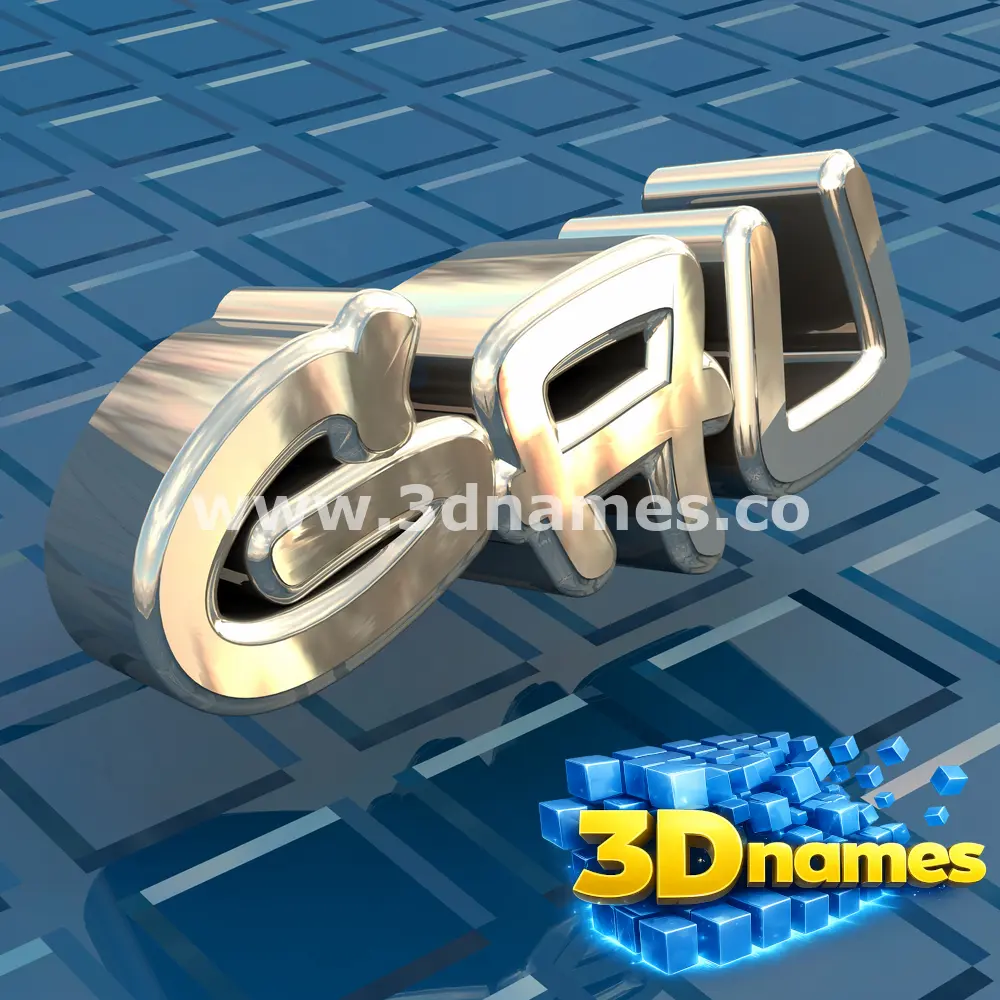 gau in Blue Bling style - 3D name wallpaper