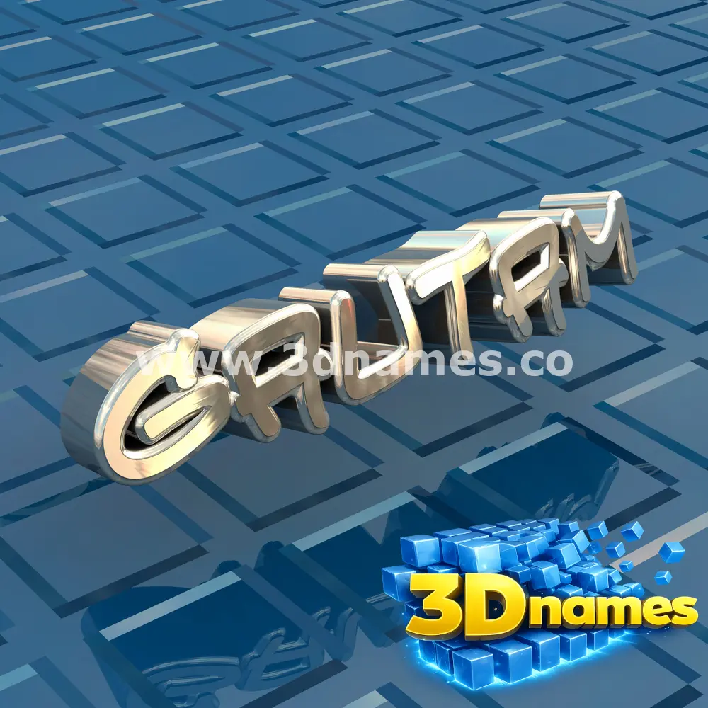 gautam in Blue Bling style - 3D name wallpaper