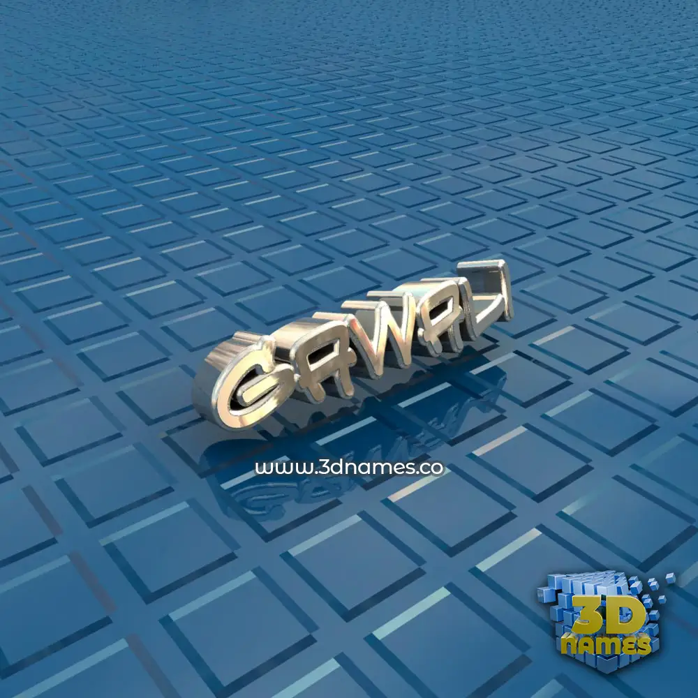 gawali in Blue Bling style - 3D name wallpaper