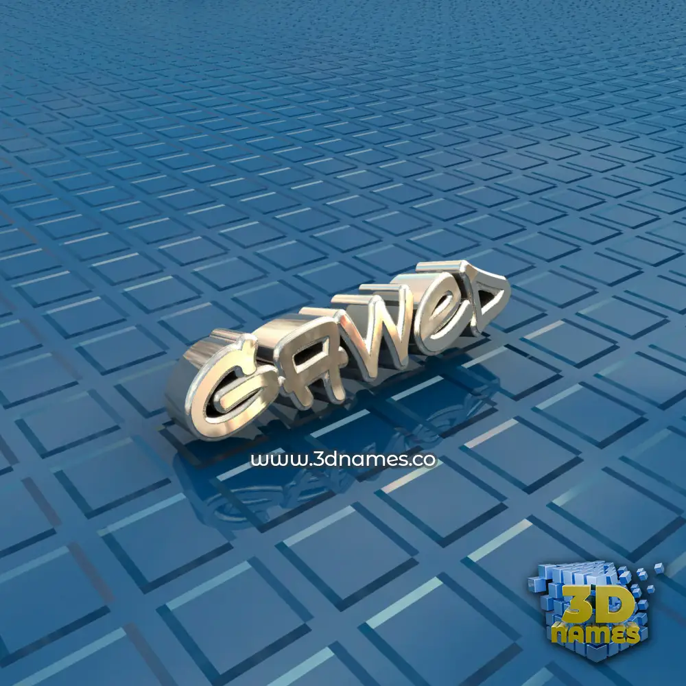 gawed in Blue Bling style - 3D name wallpaper