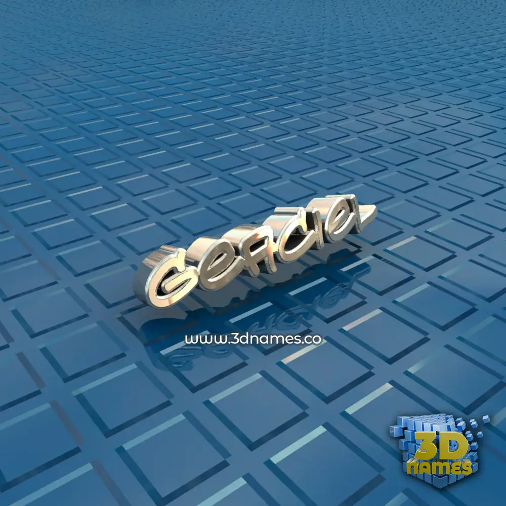 geaciel in Blue Bling style - 3D name wallpaper
