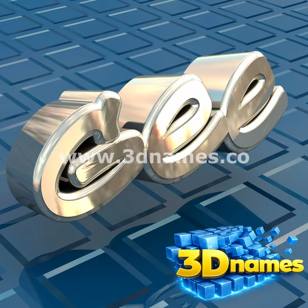 gee in Blue Bling style - 3D name wallpaper