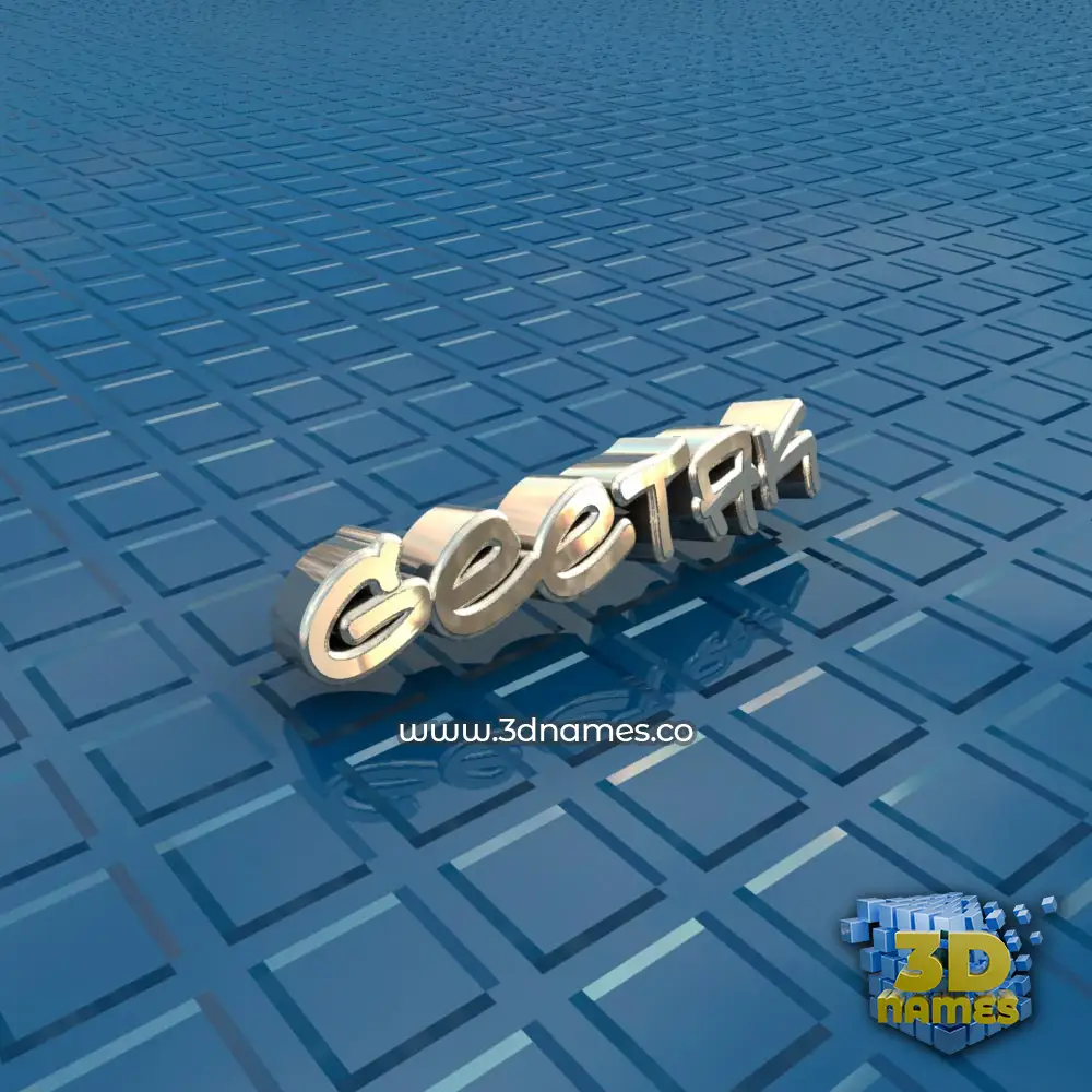 geetak in Blue Bling style - 3D name wallpaper