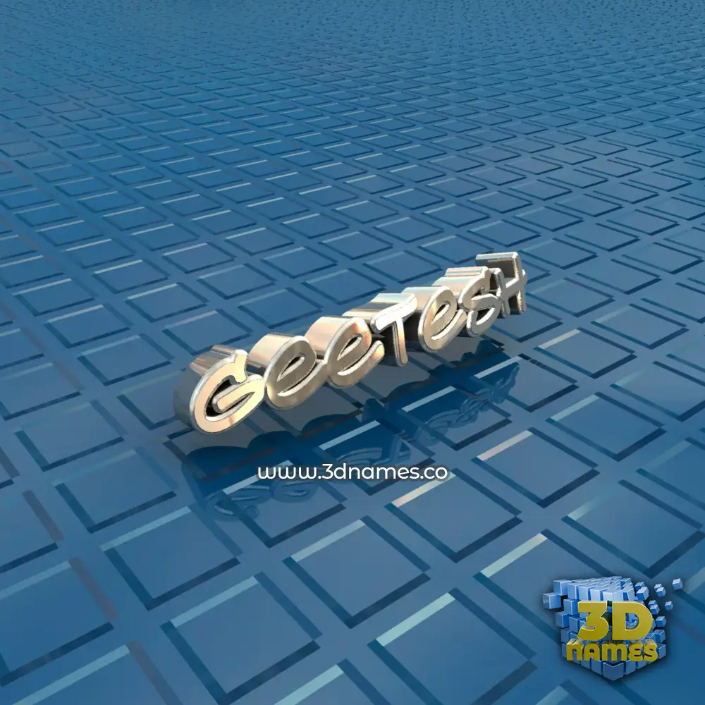 geetesh in Blue Bling style - 3D name wallpaper