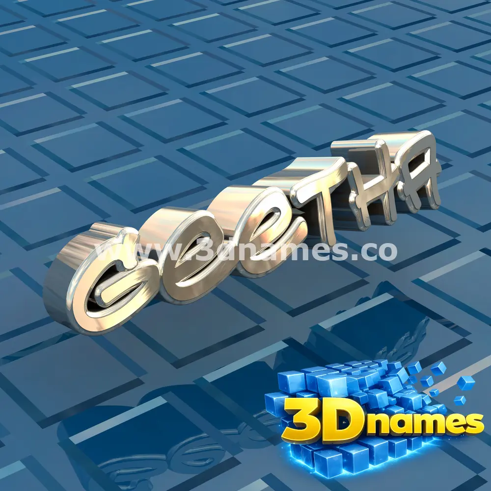 geetha in Blue Bling style - 3D name wallpaper