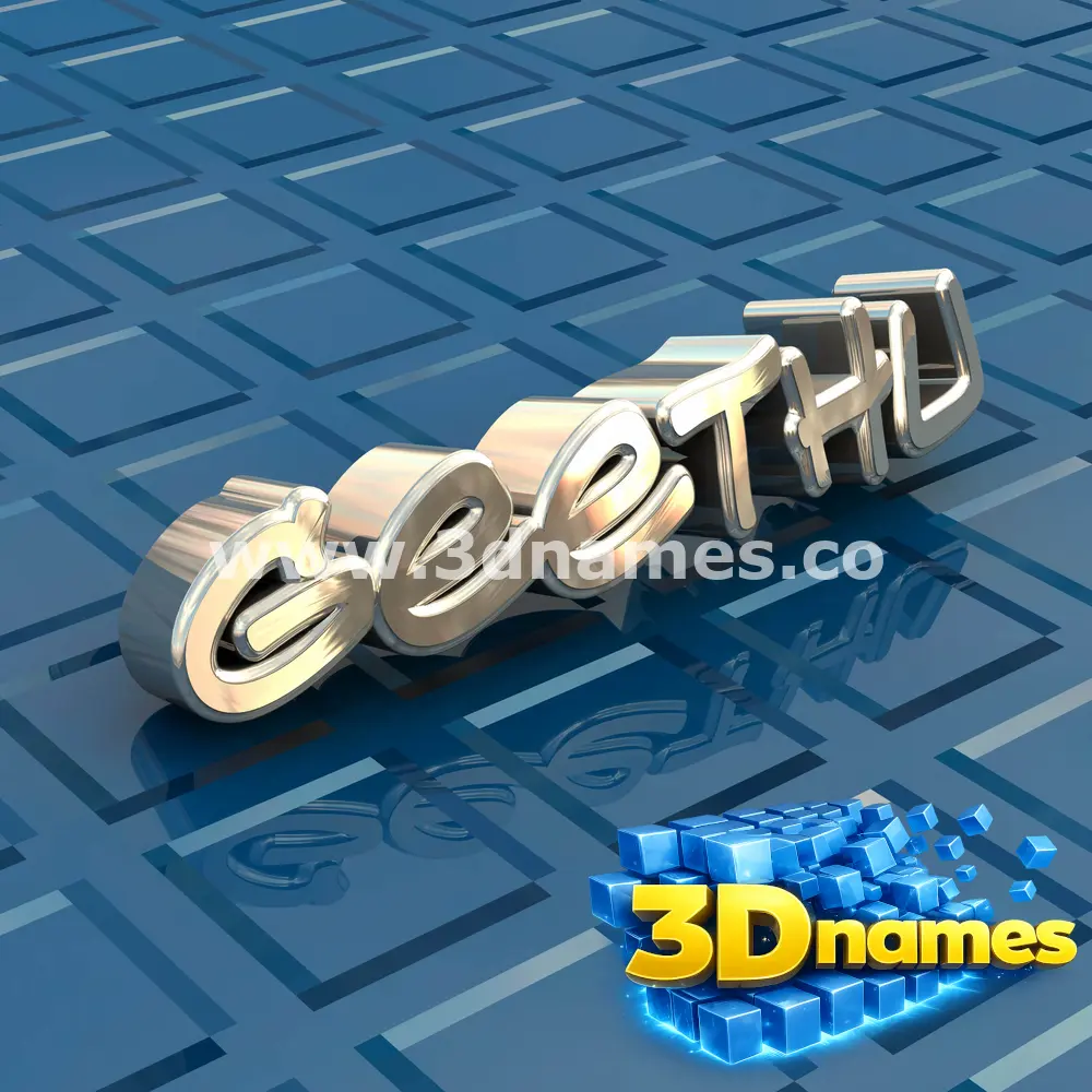 geethu in Blue Bling style - 3D name wallpaper