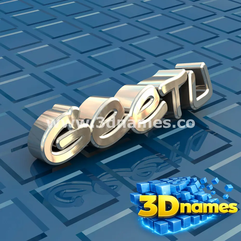 geetu in Blue Bling style - 3D name wallpaper