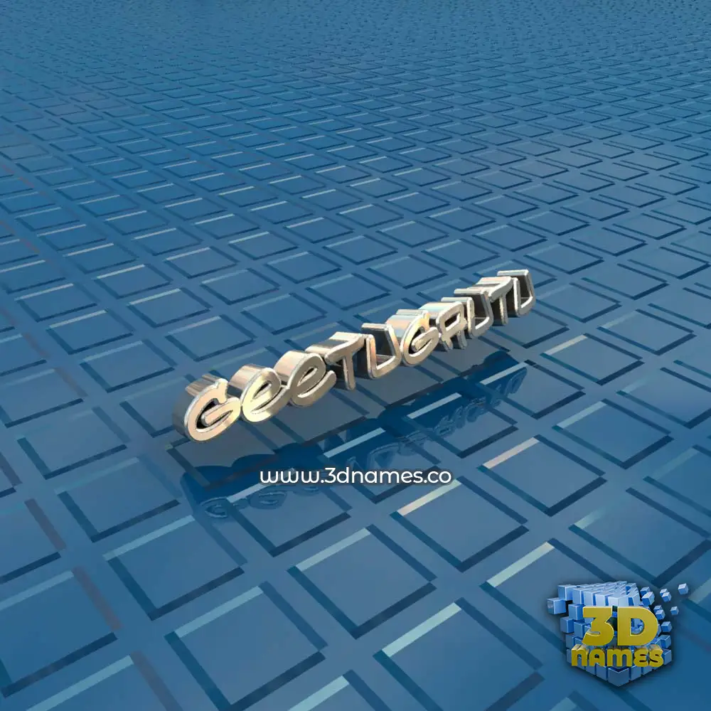 geetugautu in Blue Bling style - 3D name wallpaper