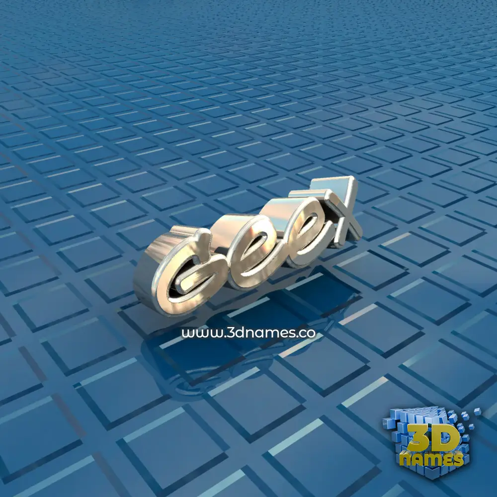 geex in Blue Bling style - 3D name wallpaper
