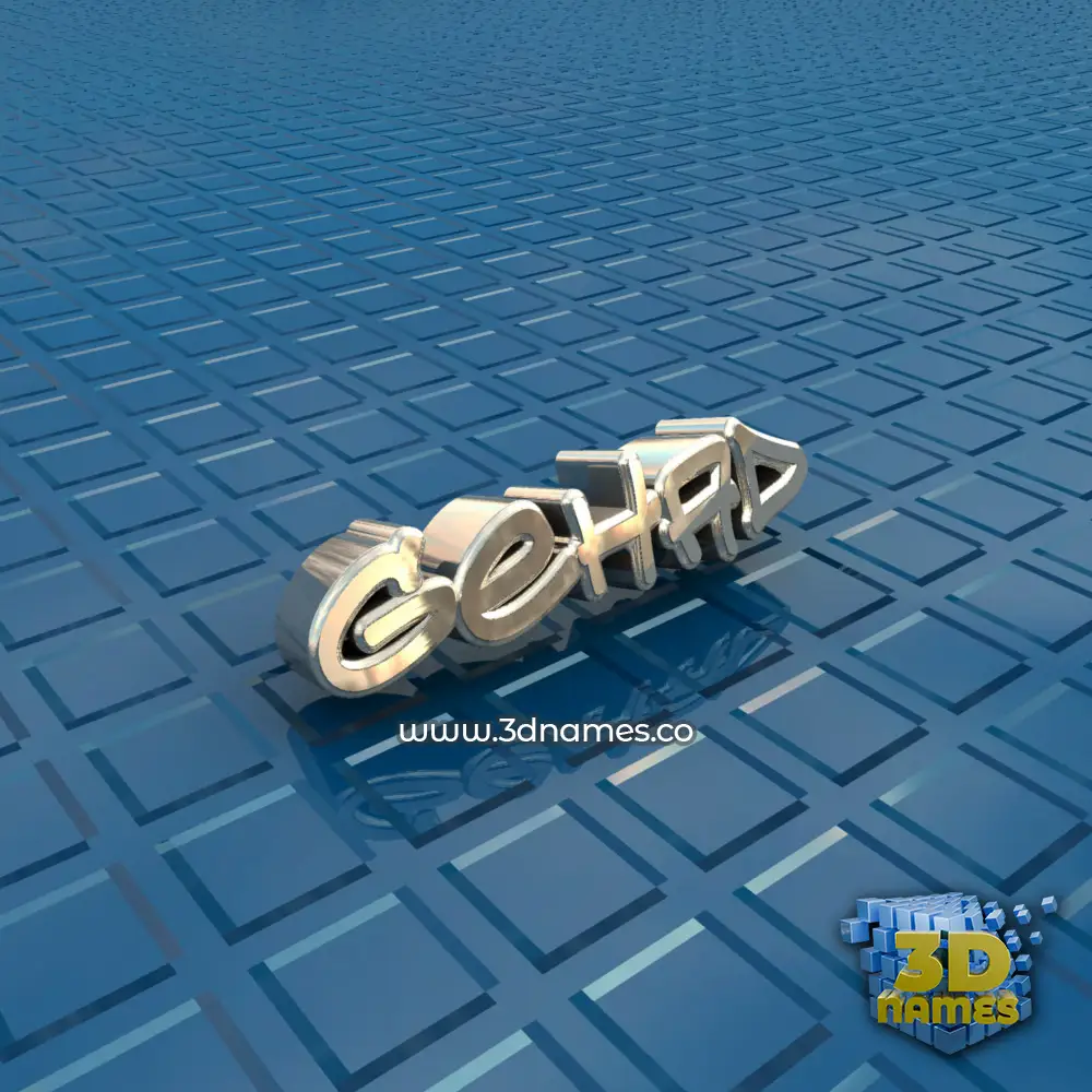 gehad in Blue Bling style - 3D name wallpaper