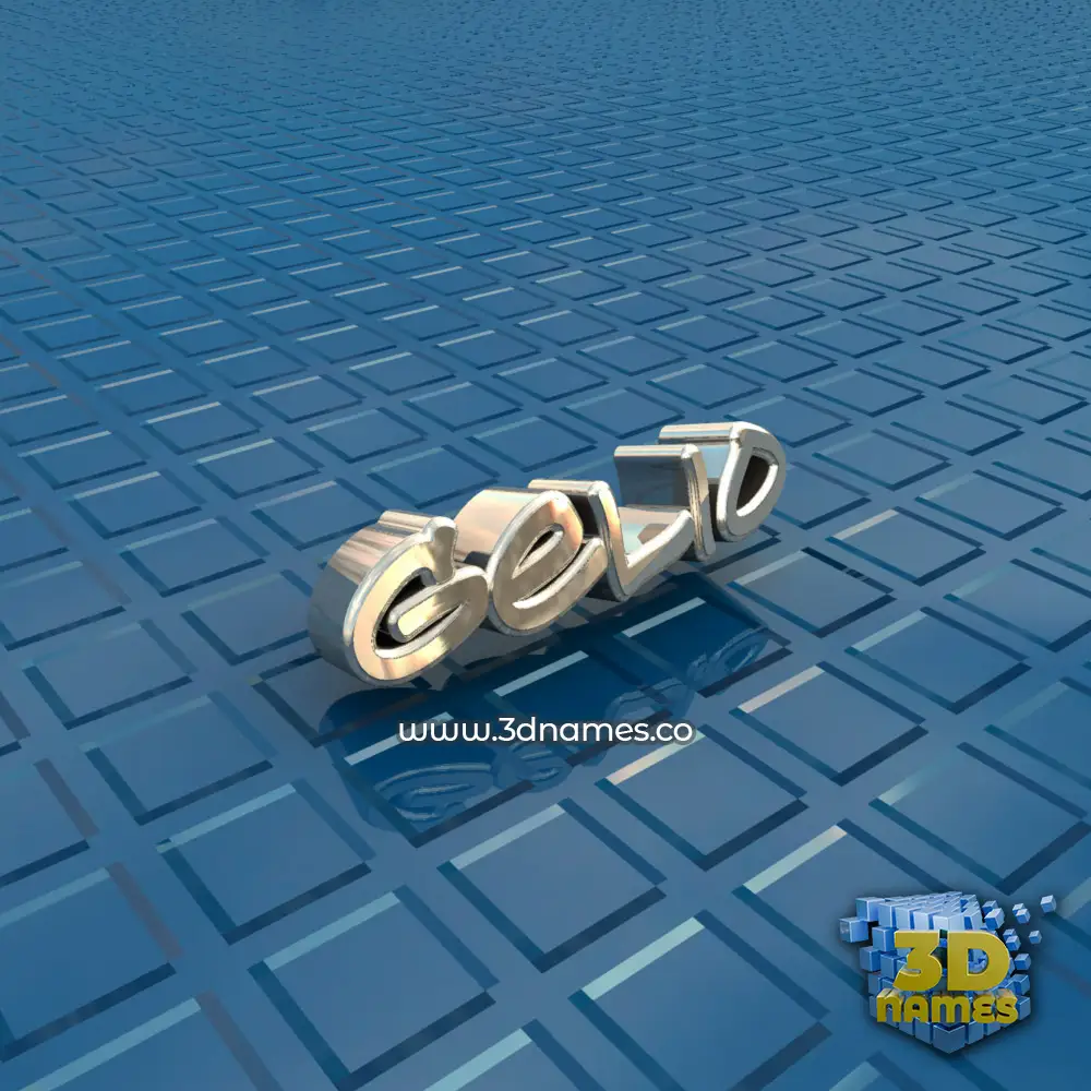 gelio in Blue Bling style - 3D name wallpaper