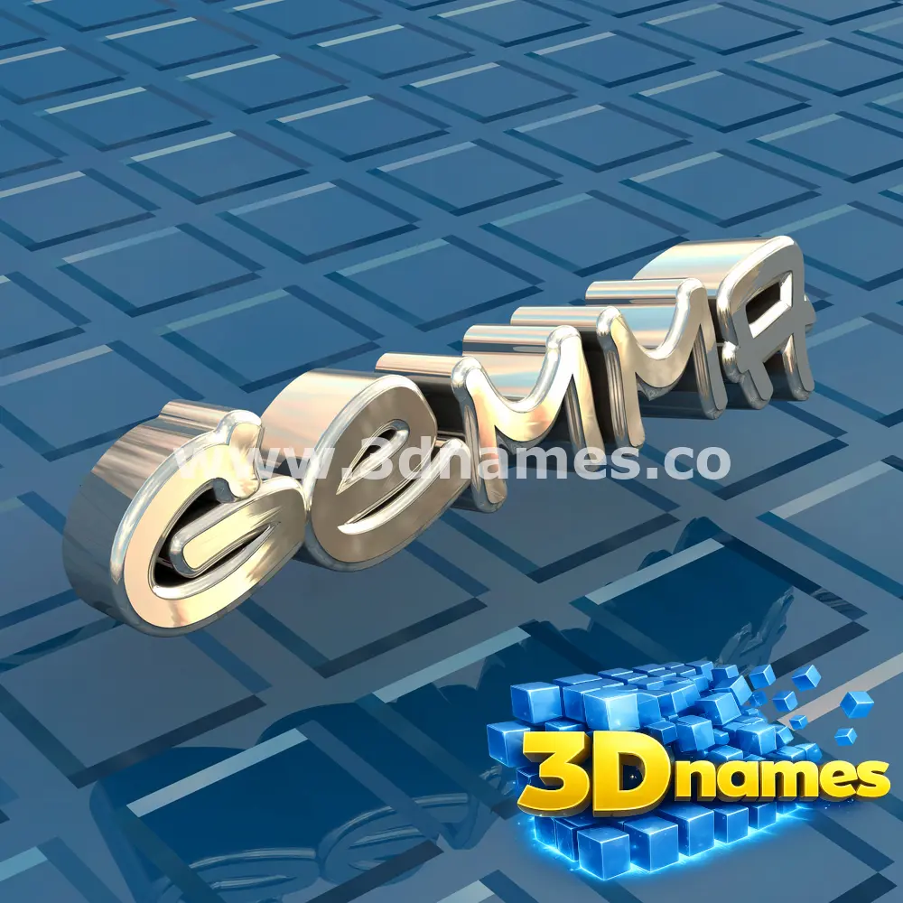 gemma in Blue Bling style - 3D name wallpaper
