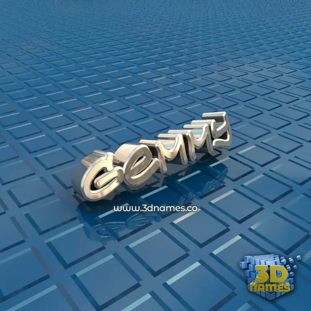 gemmy in Blue Bling style - 3D name wallpaper