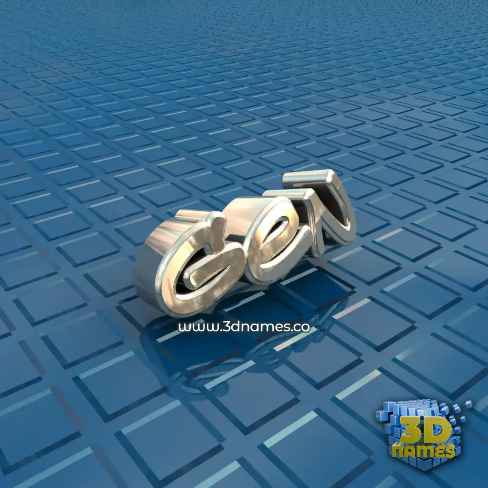 gen in Blue Bling style - 3D name wallpaper
